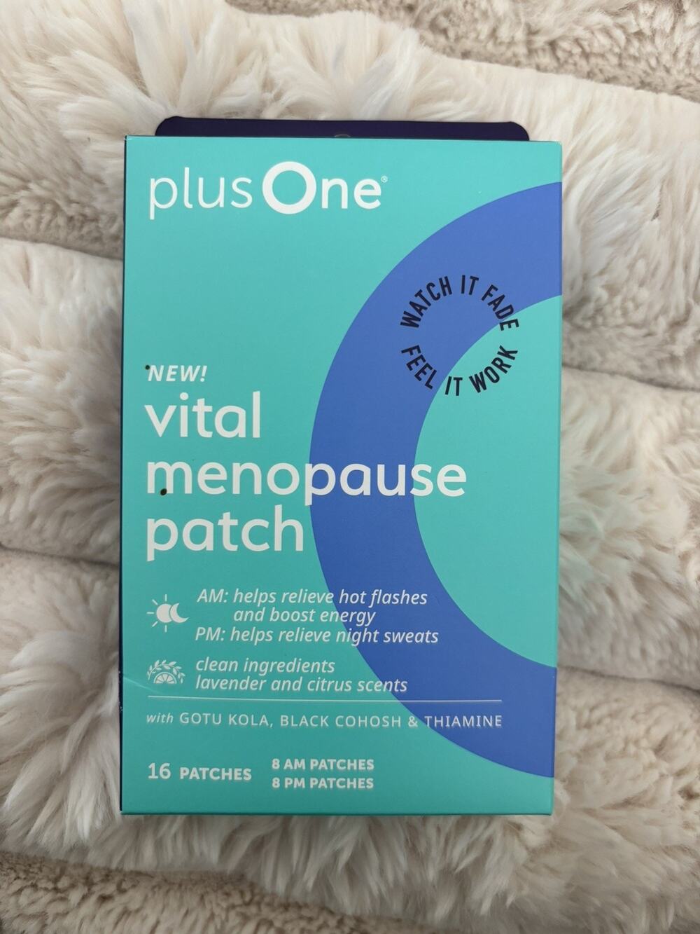 Plus One Vital Menopause Patch (AM/PM) 16 Patches Exp 10/2028 NEW